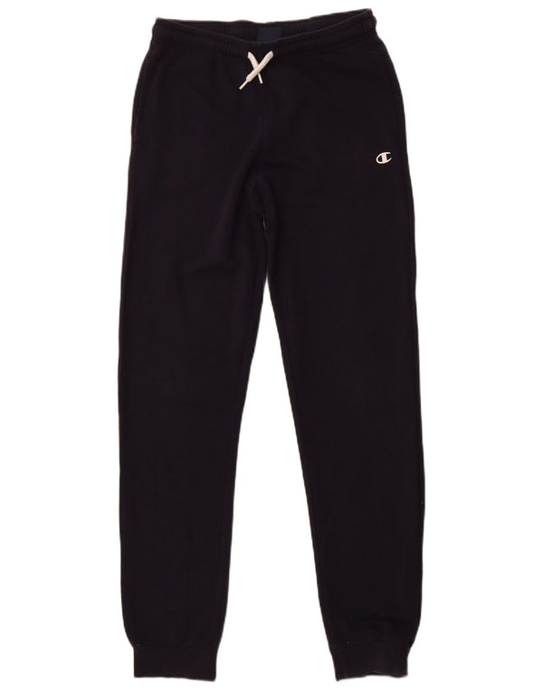 CHAMPION Boys Tracksuit Trousers Joggers 13-14 Years XL  Navy Blue Cotton