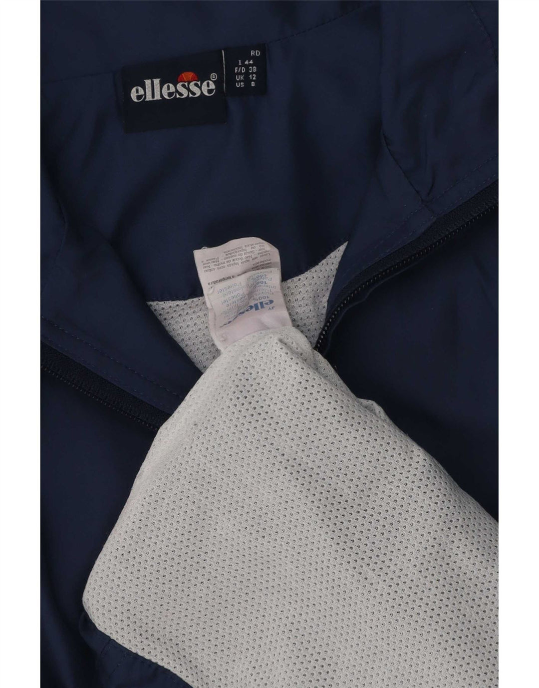 Ellesse Womens Oversized Tracksuit Top Jacket UK 12 Medium Navy Blue