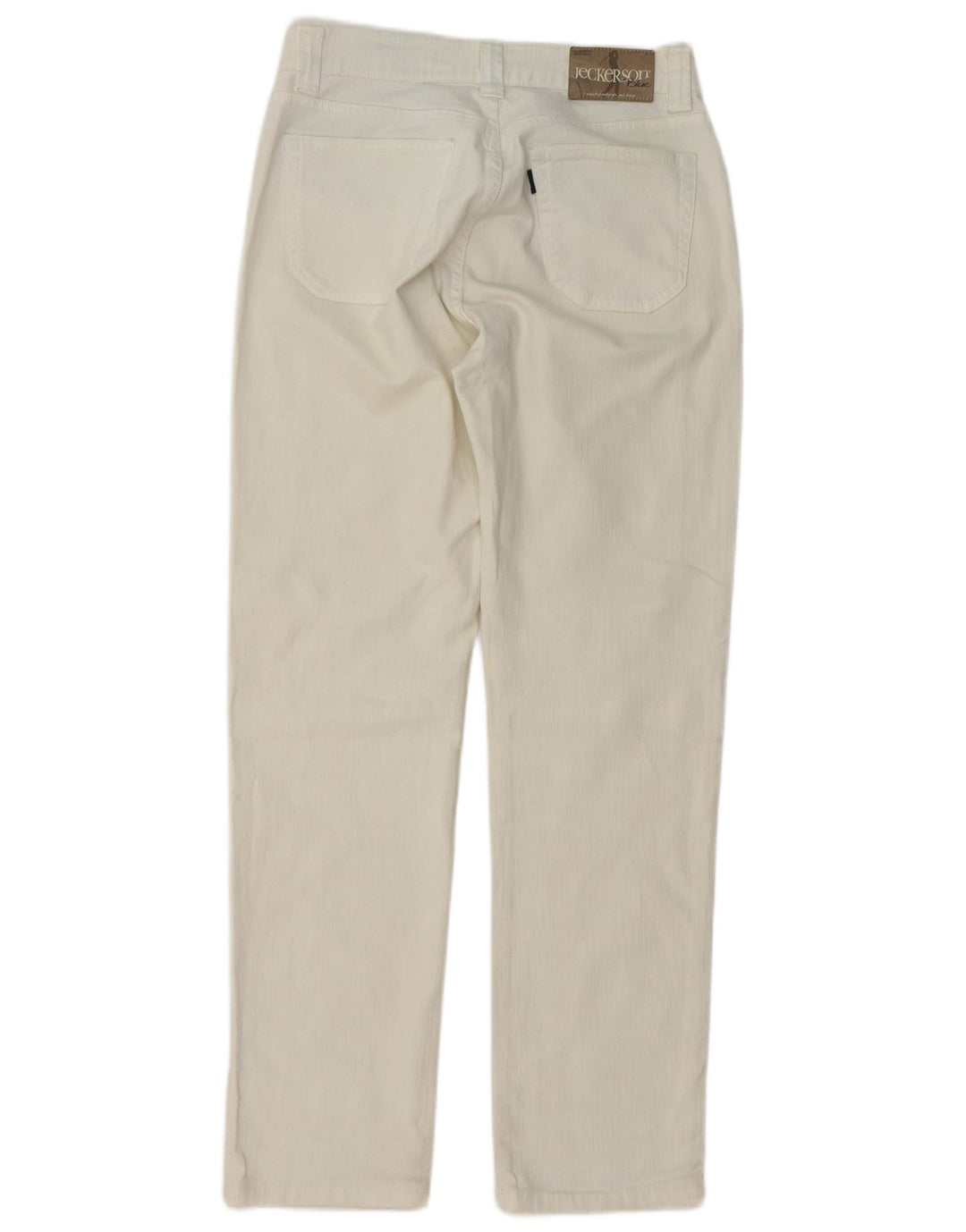 JECKERSON Mens Straight Jeans W32 L32 White Cotton