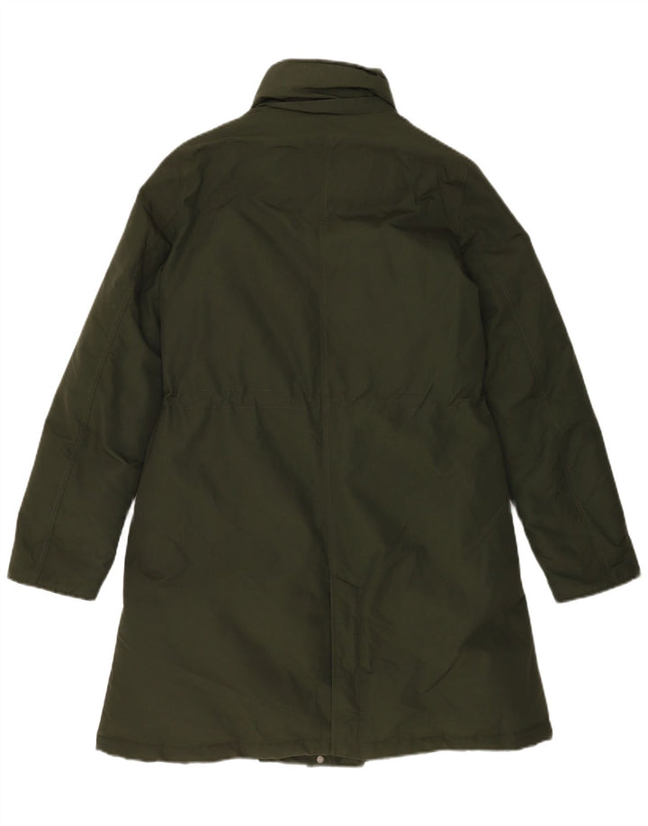 Woolrich Womens Oversized Padded Jacket UK 10 Small Khaki Cotton