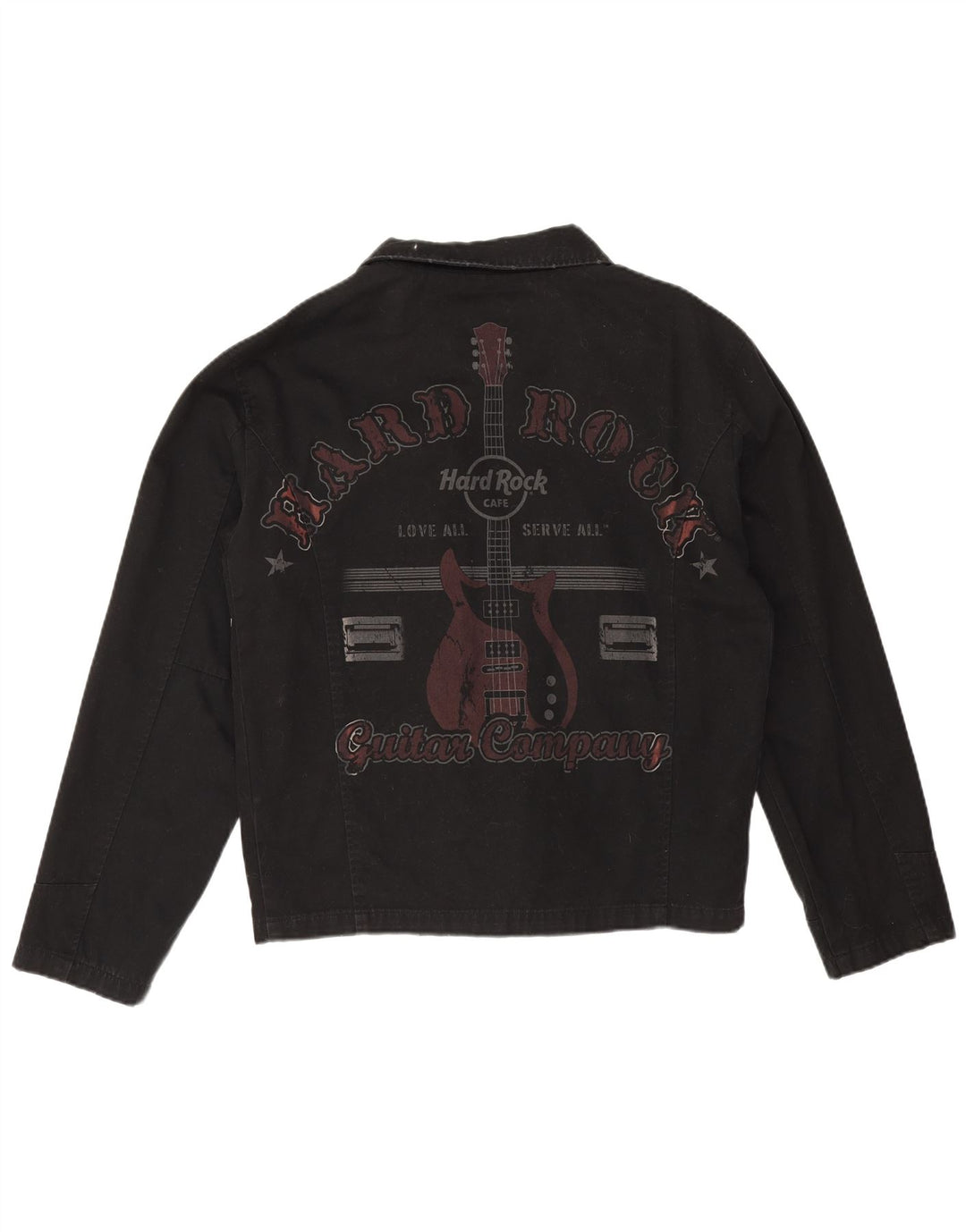 Hard Rock Cafe Mens New York Graphic Bomber Jacket UK 38 Medium Black