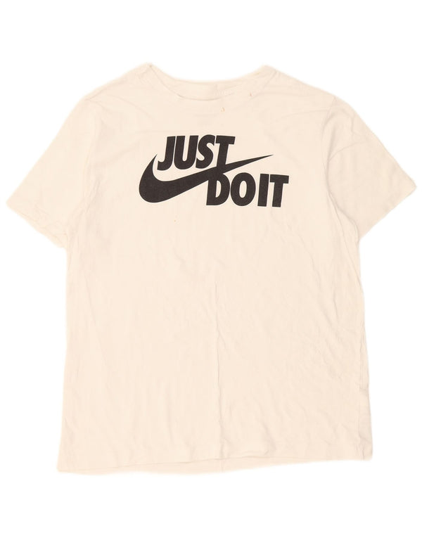 Nike Mens Graphic T-Shirt Top Large White Cotton