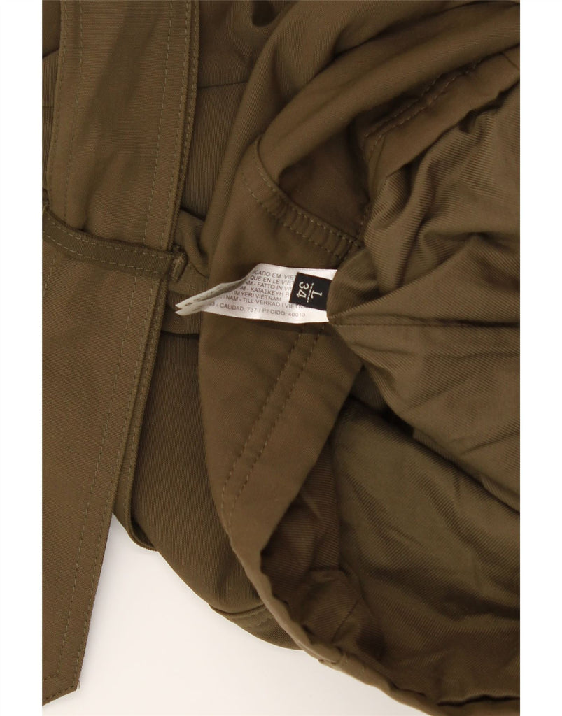 MASSIMO DUTTI Womens Utility Jacket UK 16 Large Khaki Cotton Vintage Massimo Dutti and Second-Hand Massimo Dutti from Messina Hembry 