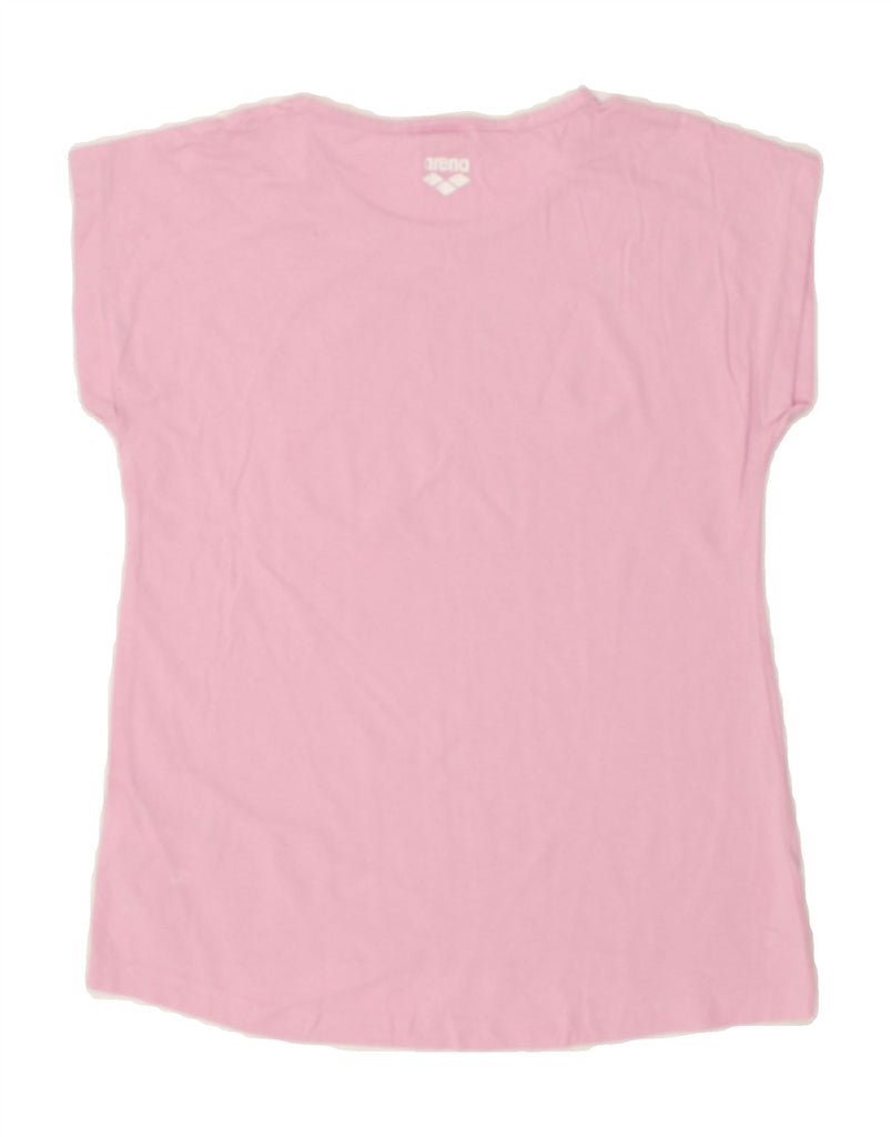 ARENA Girls Graphic T-Shirt Top 11-12 Years Pink Cotton | Vintage Arena | Thrift | Second-Hand Arena | Used Clothing | Messina Hembry 