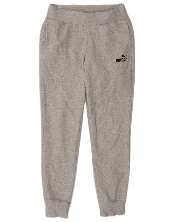 Puma Womens Tracksuit Trousers Joggers UK 10 Small Grey Cotton