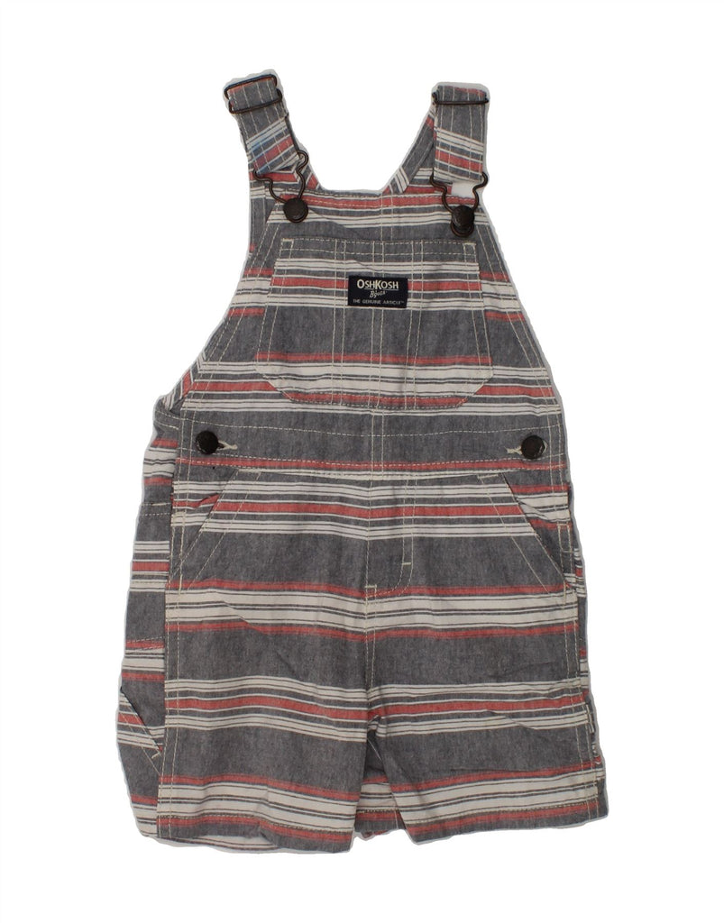 OSH KOSH Baby Boys Dungarees Casual Shorts 12-18 Months Grey Striped | Vintage Osh Kosh | Thrift | Second-Hand Osh Kosh | Used Clothing | Messina Hembry 