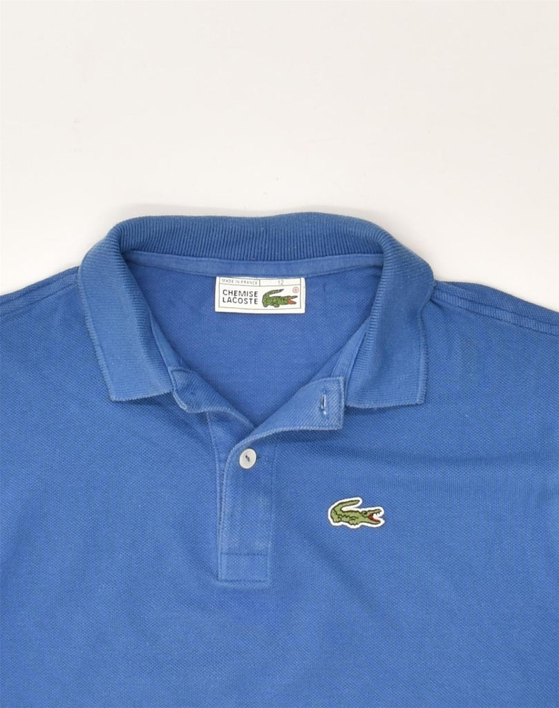 LACOSTE Boys Polo Shirt 10-11 Years Blue Cotton | Vintage Lacoste | Thrift | Second-Hand Lacoste | Used Clothing | Messina Hembry 