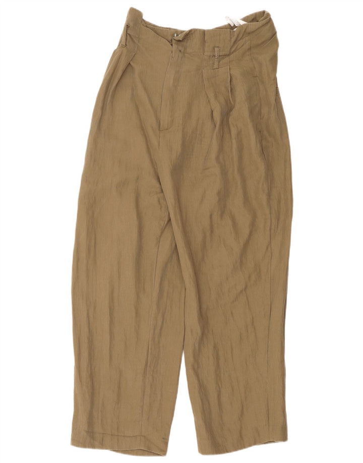 Zara Womens Harem Trousers Medium W28 L22 Khaki Lyocell