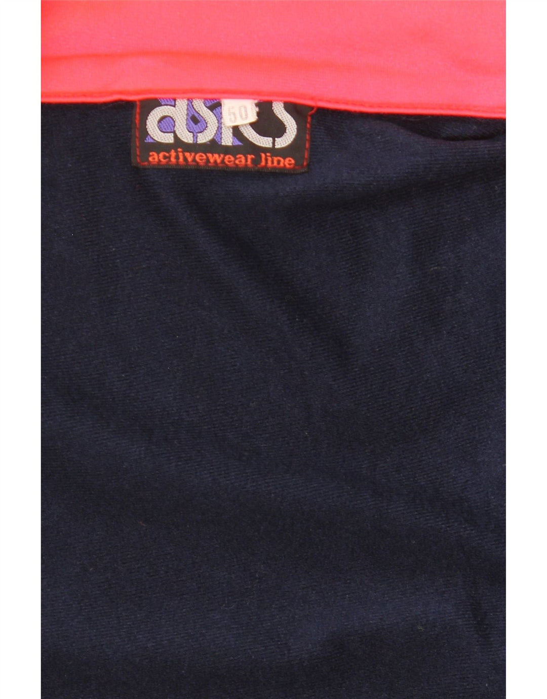 ASICS Mens Graphic Tracksuit Top Jacket IT 50 Medium Navy Blue Colourblock