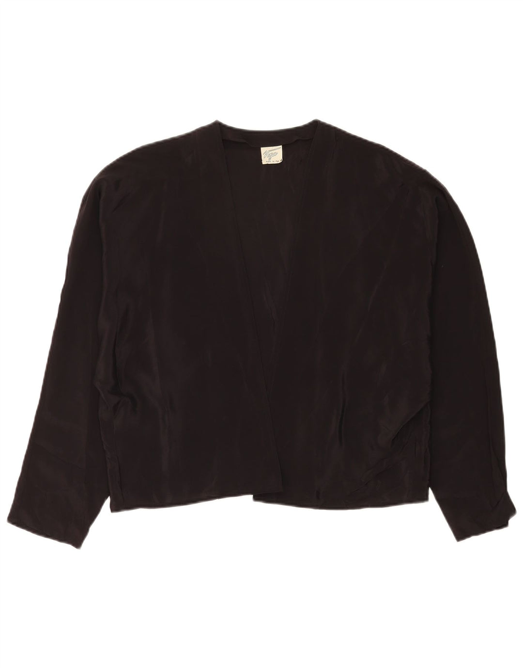 Vintage Womens Oversized Bolero Top IT  44 Medium Black Acetate