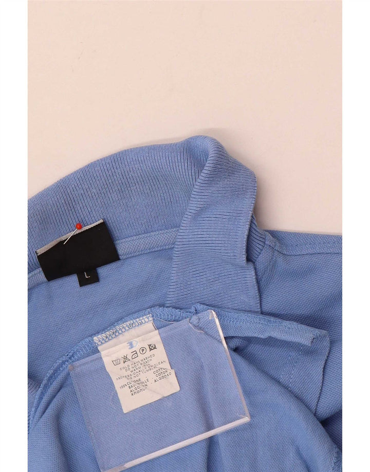 Trussardi Mens Polo Shirt Large Blue Cotton