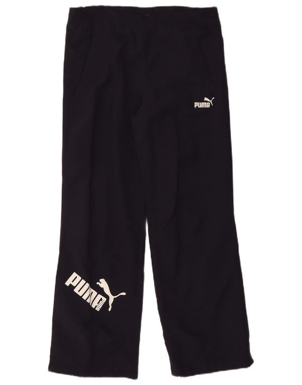 PUMA Boys Graphic Tracksuit Trousers 11-12 Years  Navy Blue Polyester