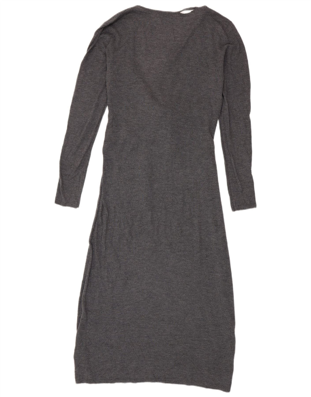 Zara Womens Long Sleeve Jumper Dress UK 10 Small Grey Polyester
