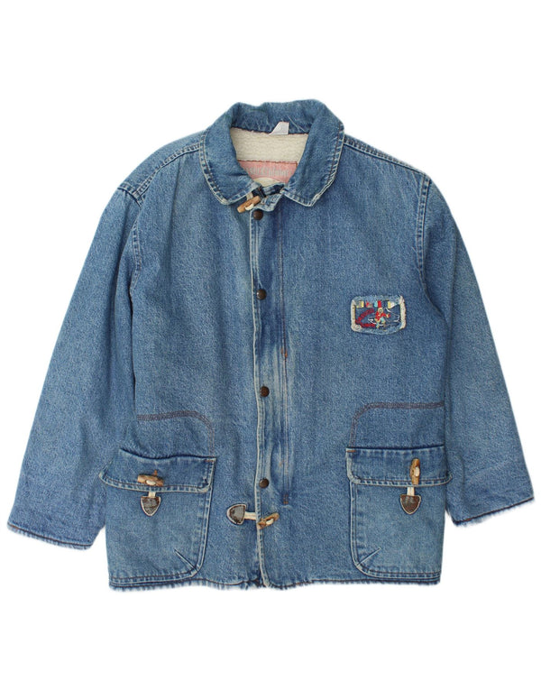 Casucci Boys Graphic Denim Sherpa Jacket 15-16 Years Blue