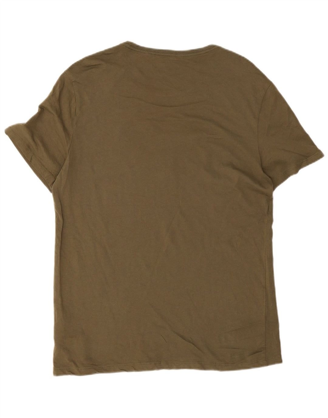 Guess Mens Graphic T-Shirt Top XL Khaki Cotton