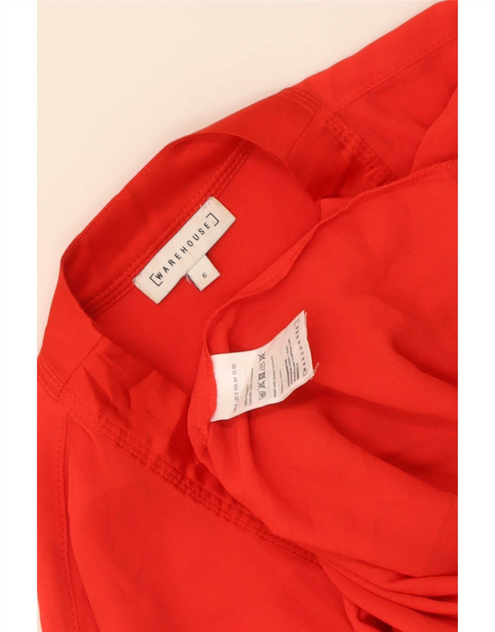 Warehouse Womens Blouse Top UK 6 XS  Red Polyester