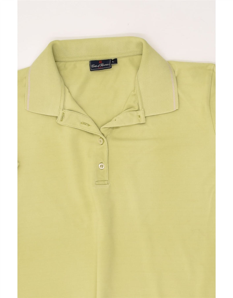 CONTE OF FLORENCE Womens Polo Shirt UK 16 Large Green Polyamide | Vintage Conte of Florence | Thrift | Second-Hand Conte of Florence | Used Clothing | Messina Hembry 