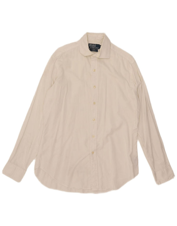 Polo Ralph Lauren Mens Regent Classic Fit Shirt Suze 39 15 1/2 Medium White