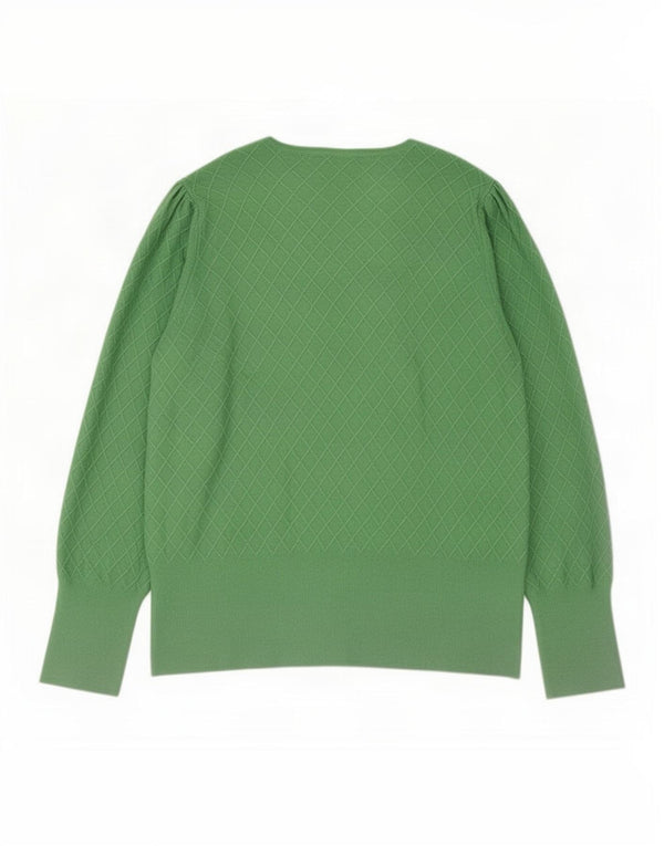 Marks & Spencer Womens Boat Neck Jumper Sweater UK 20 2XL Green Viscose