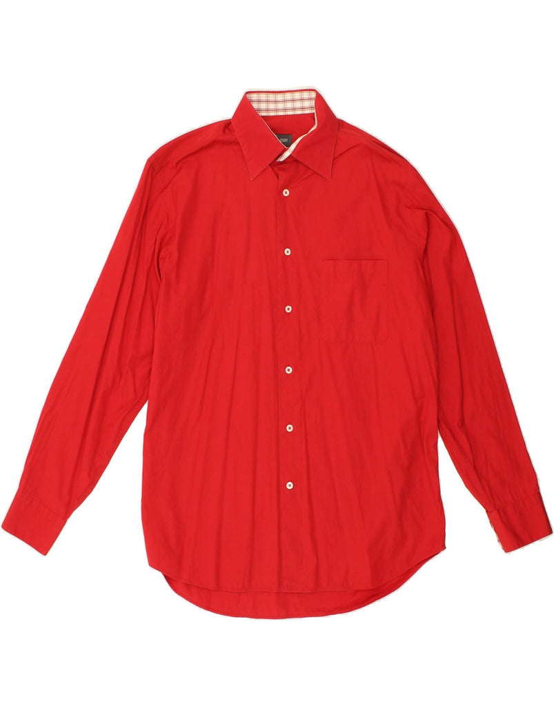 JOOP Mens Shirt Size 39 15 1/2 Medium Red Cotton Vintage Joop and Second-Hand Joop from Messina Hembry 