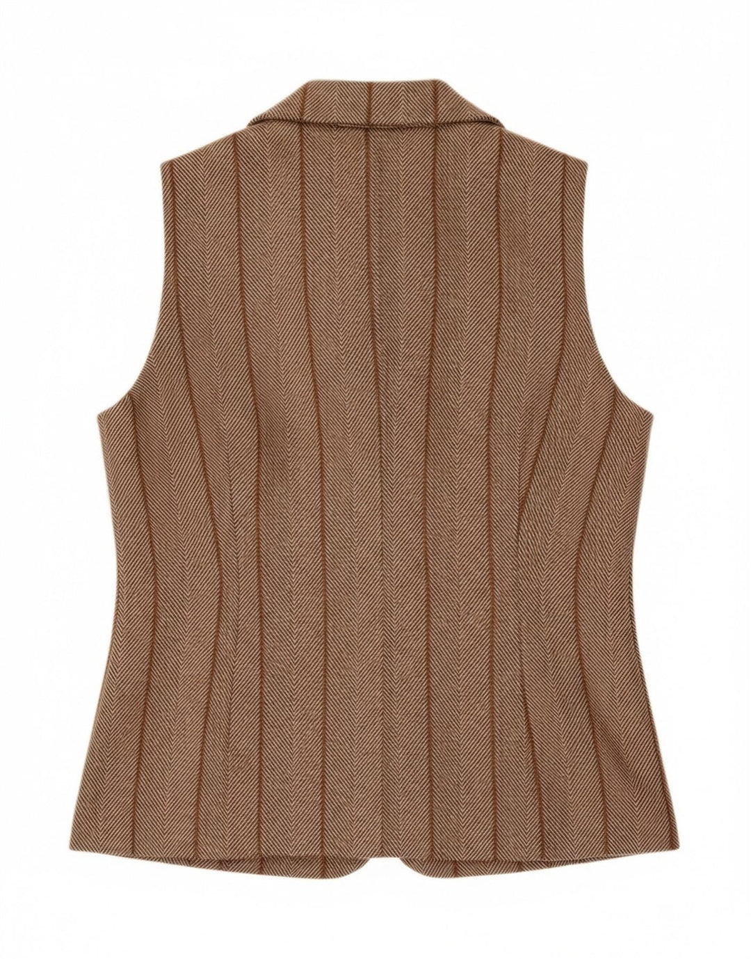 Oliver Womens Waistcoat IT 44 Medium Brown Herringbone Wool