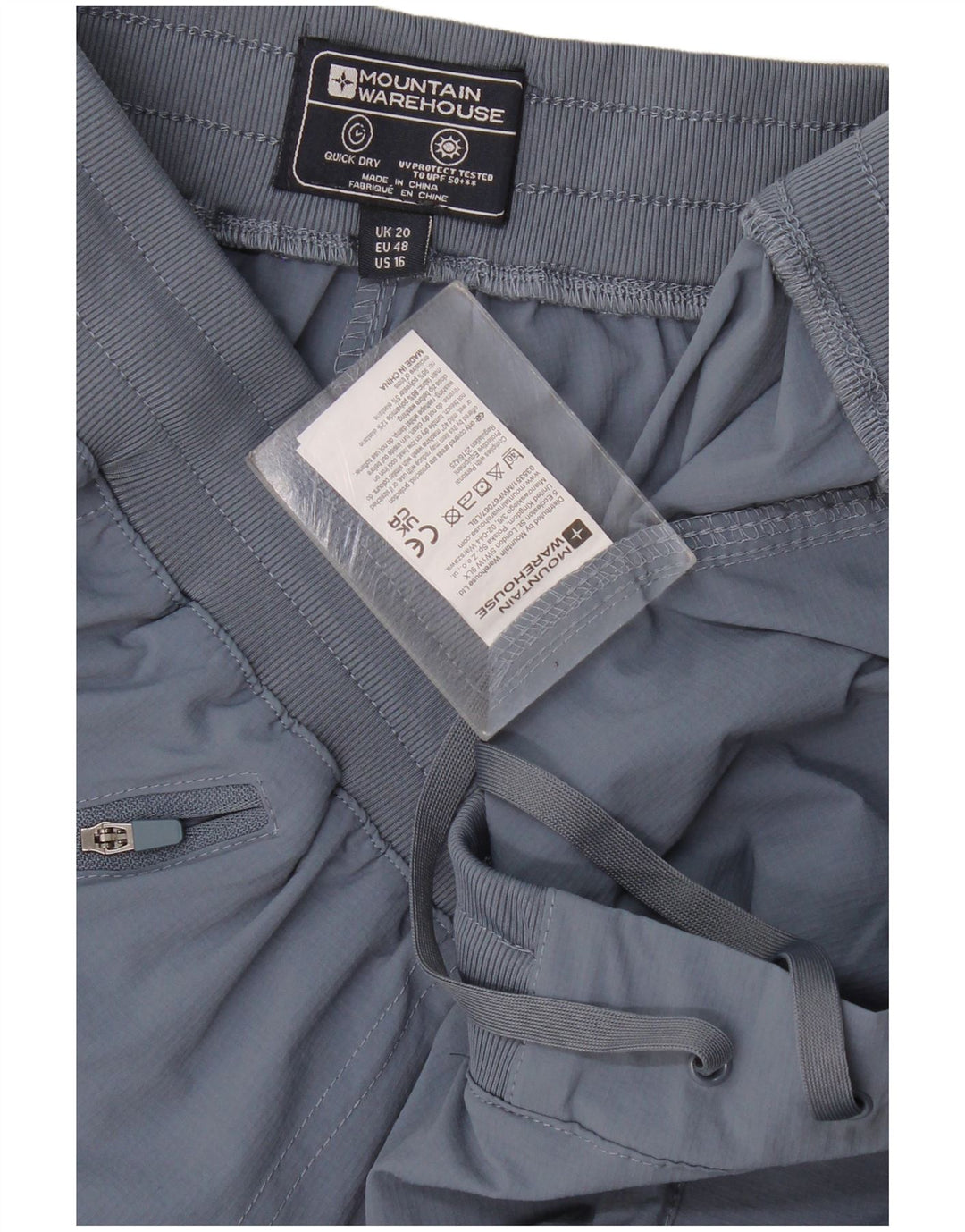Mountain Warehouse Womens Casual Shorts UK 20 2XL W36 Blue Polyamide