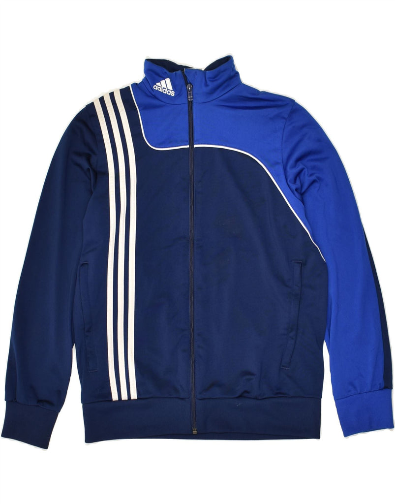 ADIDAS Boys Tracksuit Top Jacket 13-14 Years Navy Blue Polyester | Vintage Adidas | Thrift | Second-Hand Adidas | Used Clothing | Messina Hembry 