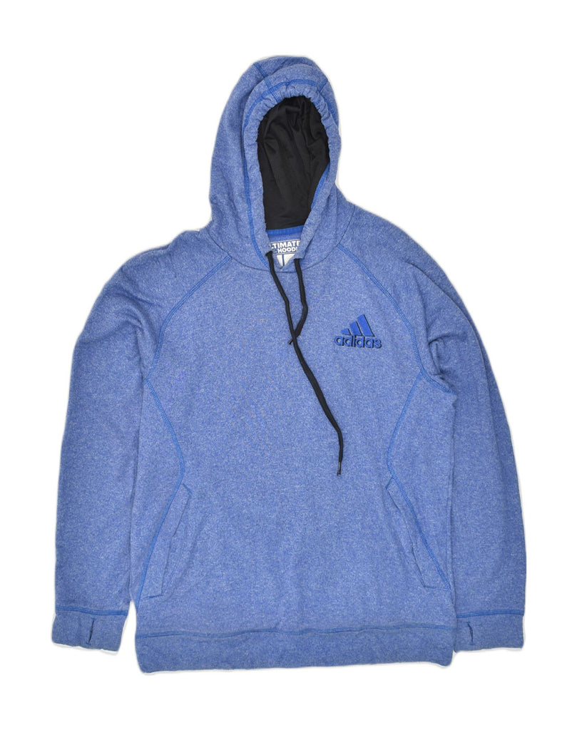 ADIDAS Mens Hoodie Jumper Medium Blue Polyester | Vintage Adidas | Thrift | Second-Hand Adidas | Used Clothing | Messina Hembry 