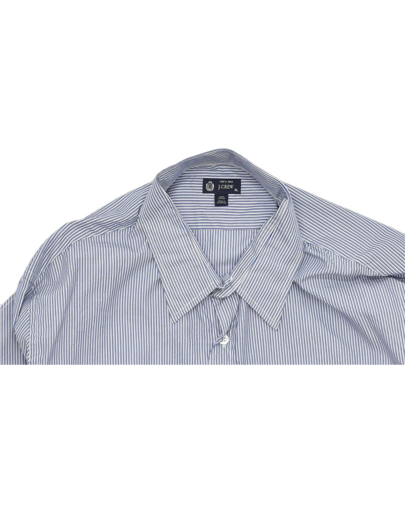 J. CREW Mens Shirt XL Blue Striped Cotton | Vintage | Thrift | Second-Hand | Used Clothing | Messina Hembry 