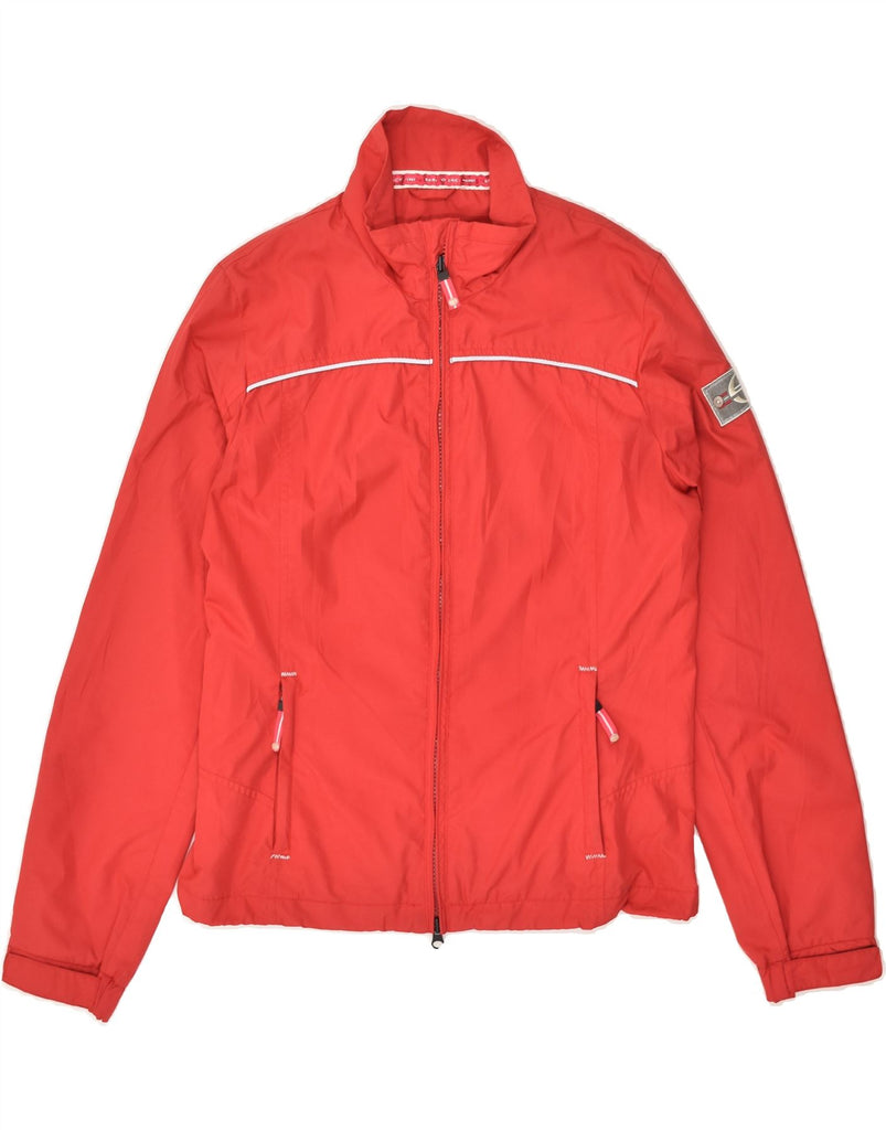 SERGIO TACCHINI Womens Bomber Jacket IT 42 Medium Red Polyester | Vintage Sergio Tacchini | Thrift | Second-Hand Sergio Tacchini | Used Clothing | Messina Hembry 