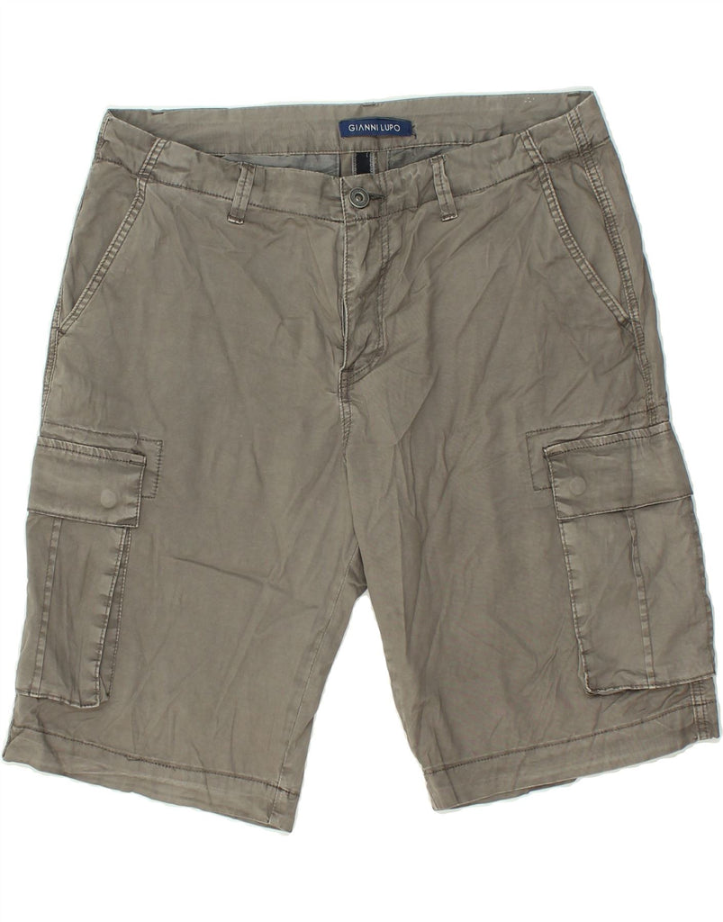 GIANNI LUPO Mens Cargo Shorts W36 Large Grey Cotton | Vintage Gianni Lupo | Thrift | Second-Hand Gianni Lupo | Used Clothing | Messina Hembry 