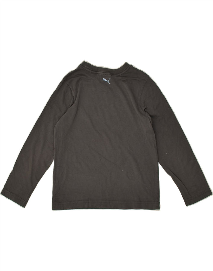PUMA Boys Graphic Top Long Sleeve 9-10 Years Grey Cotton | Vintage Puma | Thrift | Second-Hand Puma | Used Clothing | Messina Hembry 