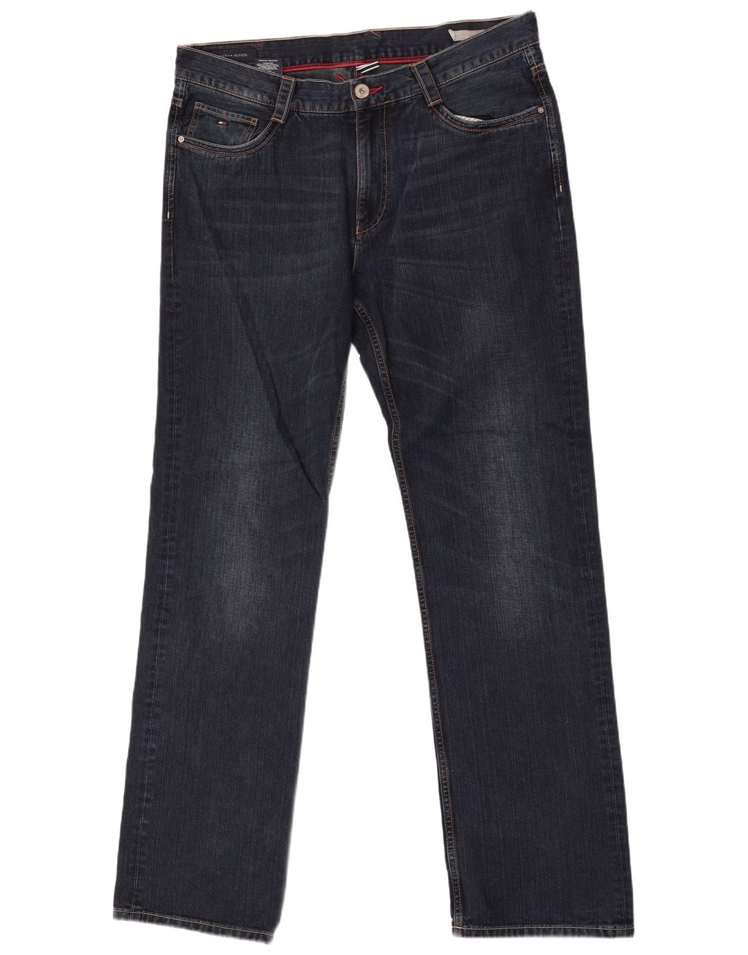 Tommy Hilfiger Mens Straight Jeans W38 L36 Navy Blue Cotton