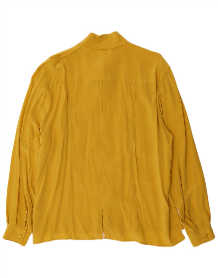 Brigitte Both Womens Shirt IT 46 Large Yellow Silk