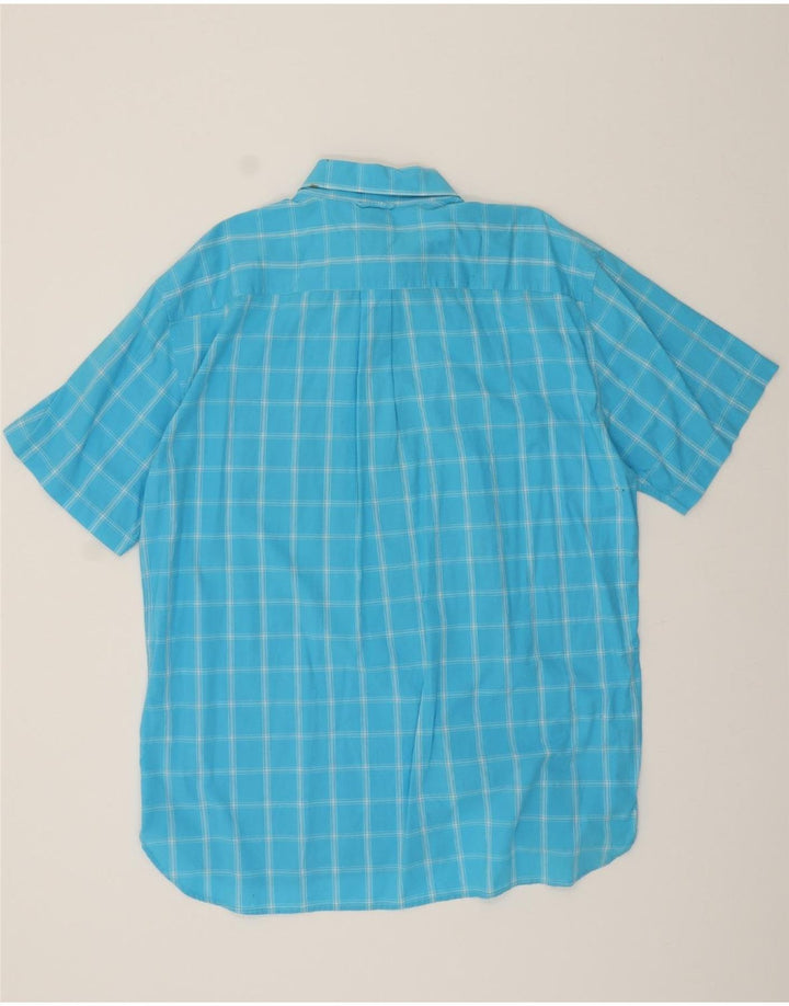 TOMMY HILFIGER Mens Short Sleeve Shirt XL Blue Check Vintage Tommy Hilfiger and Second-Hand Tommy Hilfiger from Messina Hembry 
