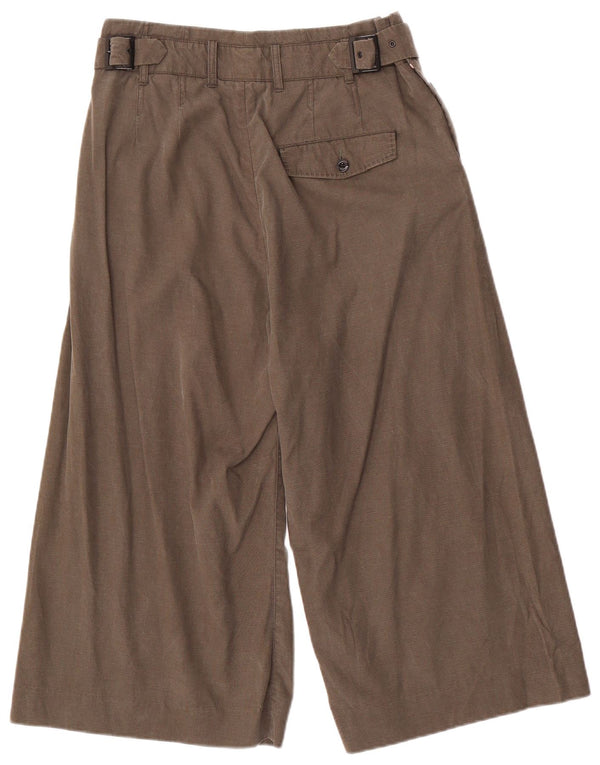 G-Star Womens High Waist Wide Leg Capri Trousers W29 L20 Khaki Lyocell
