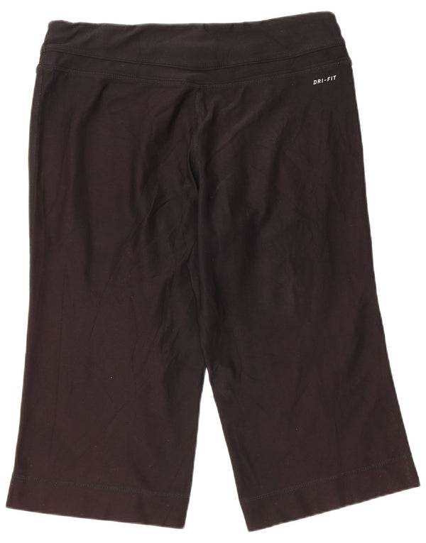 Nike Womens Dri Fit Bermuda Sport Shorts UK 16 Large  Black Polyester