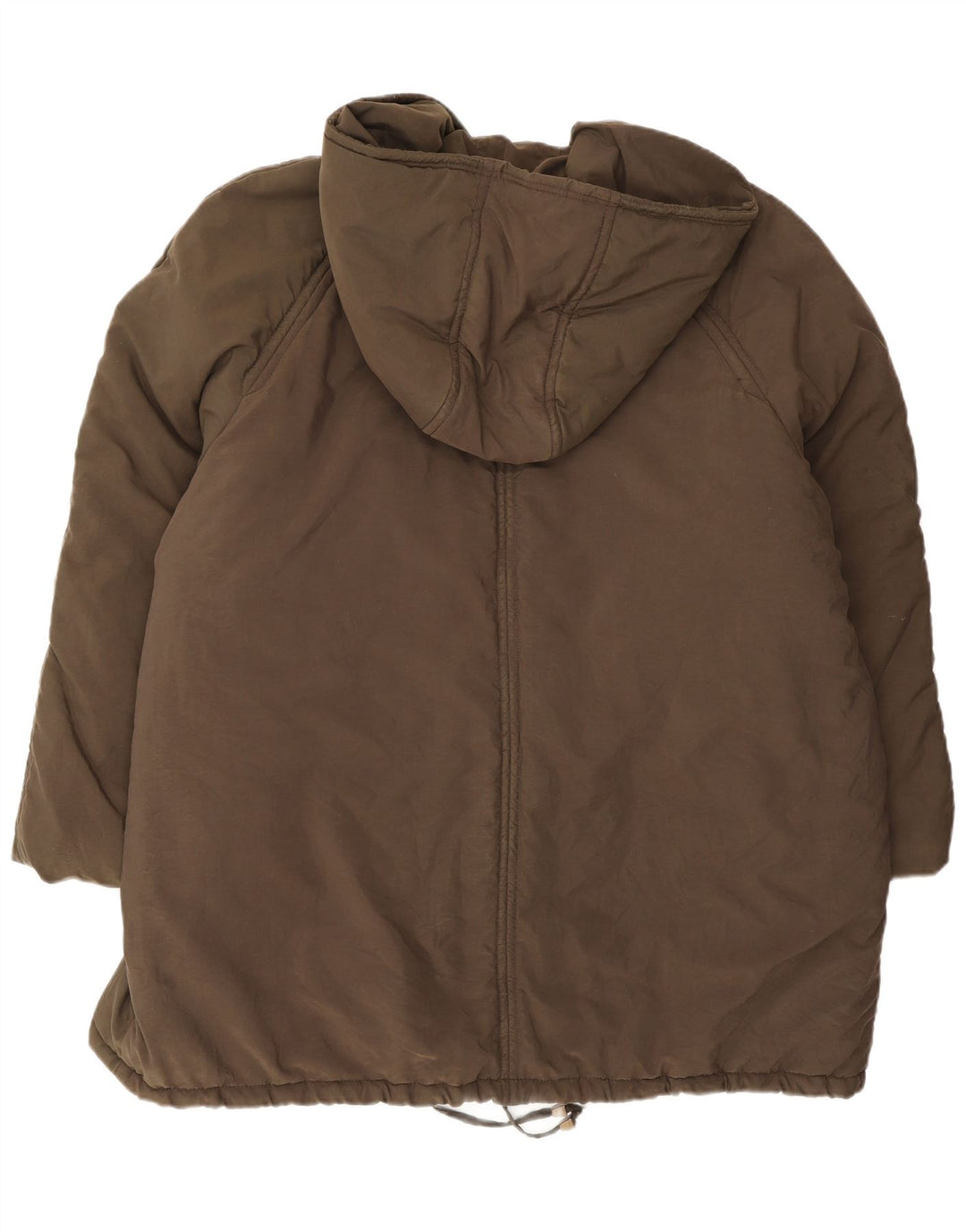 Max & Co. Womens Hooded Oversized Padded Coat UK 16 Large Brown Polyester