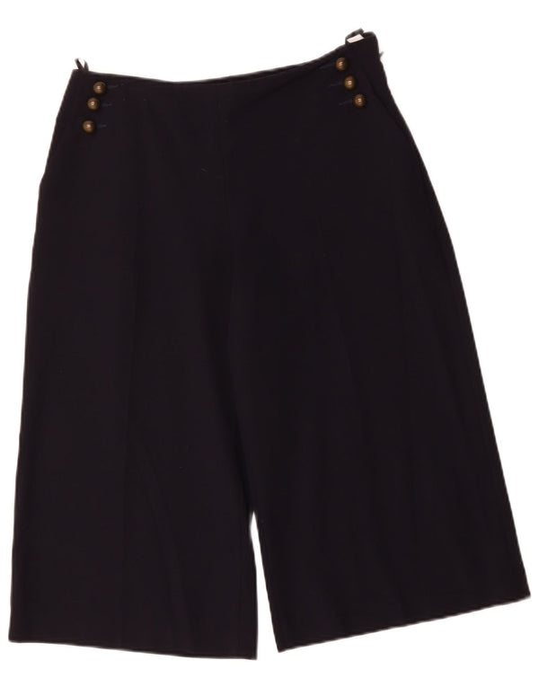 Marks & Spencer Womens Bermuda Shorts UK 10 Small W30  Navy Blue Polyester