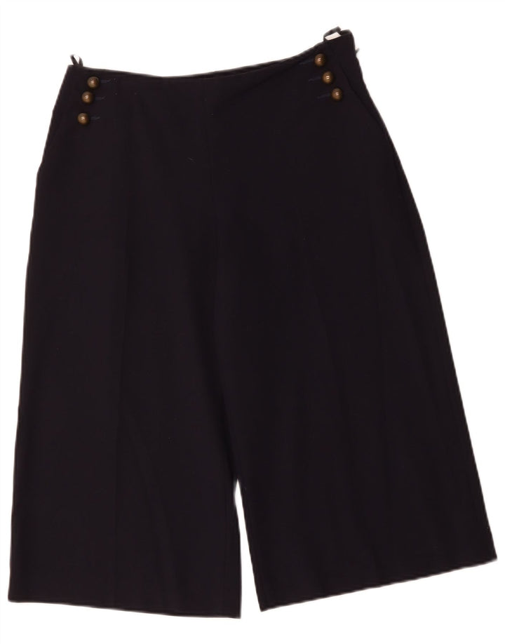 Marks & Spencer Womens Bermuda Shorts UK 10 Small W30  Navy Blue Polyester