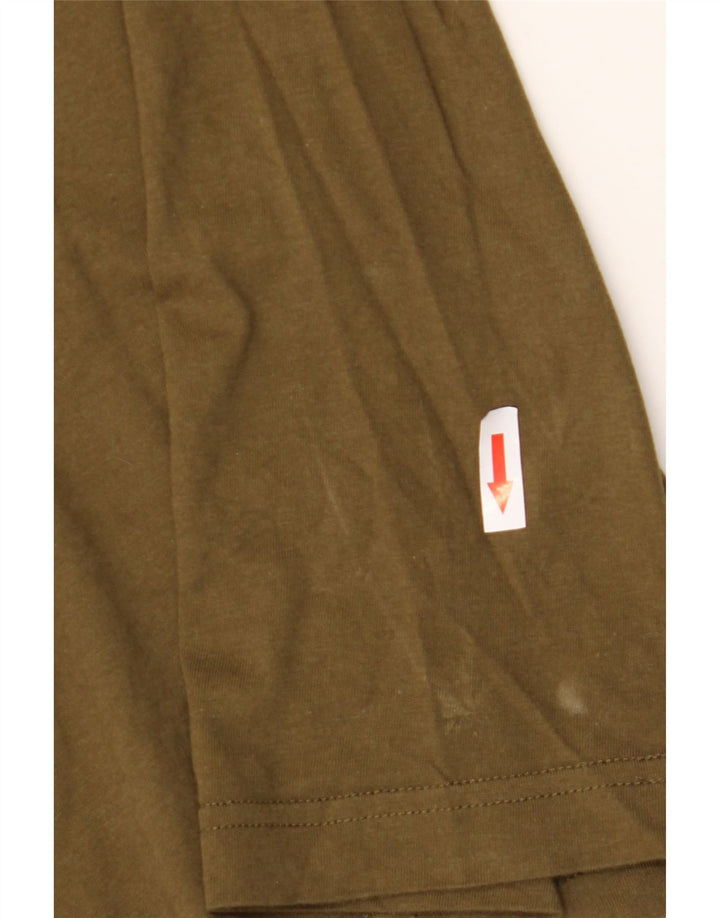 Dkny Mens T-Shirt Top Large Khaki Cotton