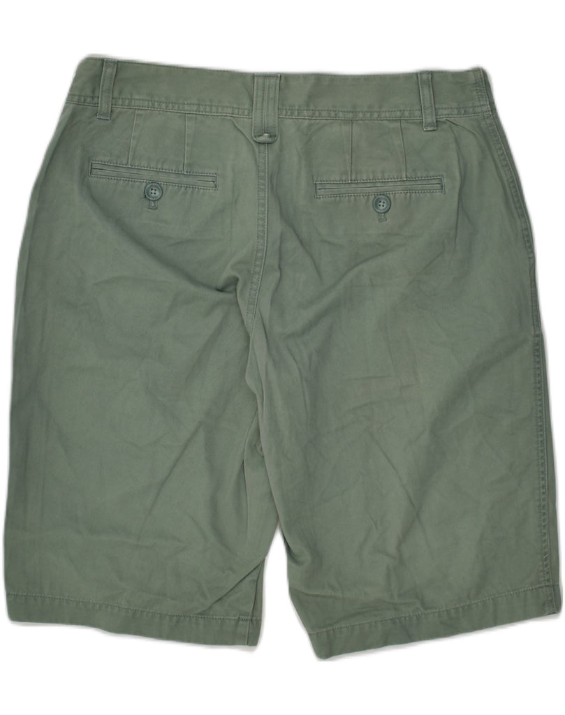 EDDIE BAUER Womens Chino Shorts US 8 Medium W32  Green Cotton | Vintage Eddie Bauer | Thrift | Second-Hand Eddie Bauer | Used Clothing | Messina Hembry 