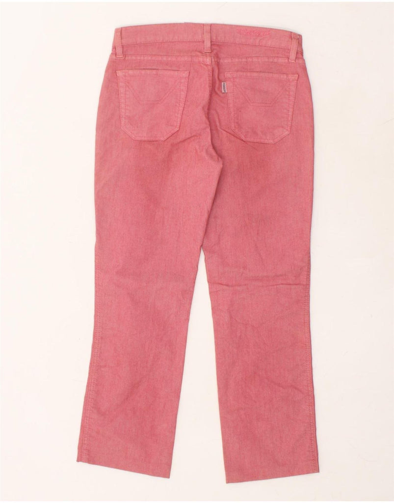 JECKERSON Womens Straight Casual Trousers W27 L26 Pink Cotton | Vintage Jeckerson | Thrift | Second-Hand Jeckerson | Used Clothing | Messina Hembry 