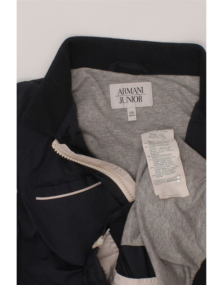 Armani Jeans Boys Bomber Jacket 11-12 Years Navy Blue Polyester