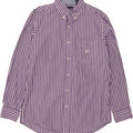 CHAPS Mens Shirt Medium Purple Striped Cotton Vintage Chaps and Second-Hand Chaps from Messina Hembry 