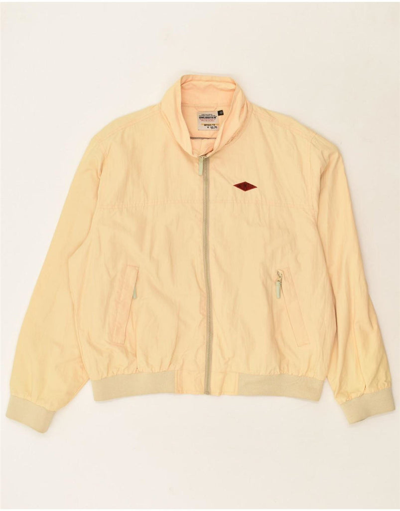 UNLIMITED Mens Bomber Jacket UK 42 XL Yellow Nylon Vintage Unlimited and Second-Hand Unlimited from Messina Hembry 