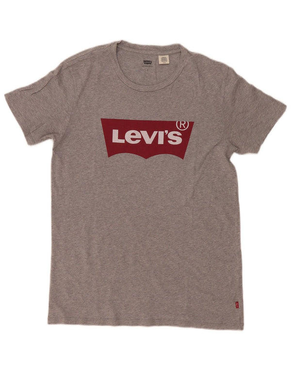 Levi's Mens Graphic T-Shirt Top Small Grey Flecked