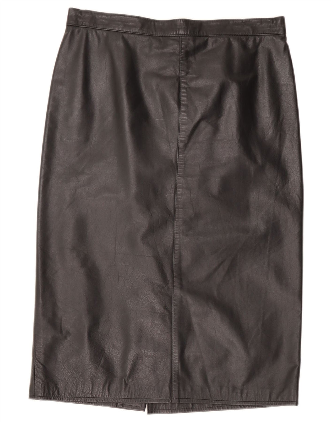 Vintage Womens Leather Skirt W32 Large Black