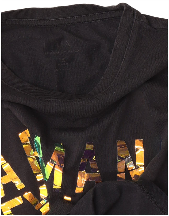 Armani Exchange Mens Graphic T-Shirt Top Small Black