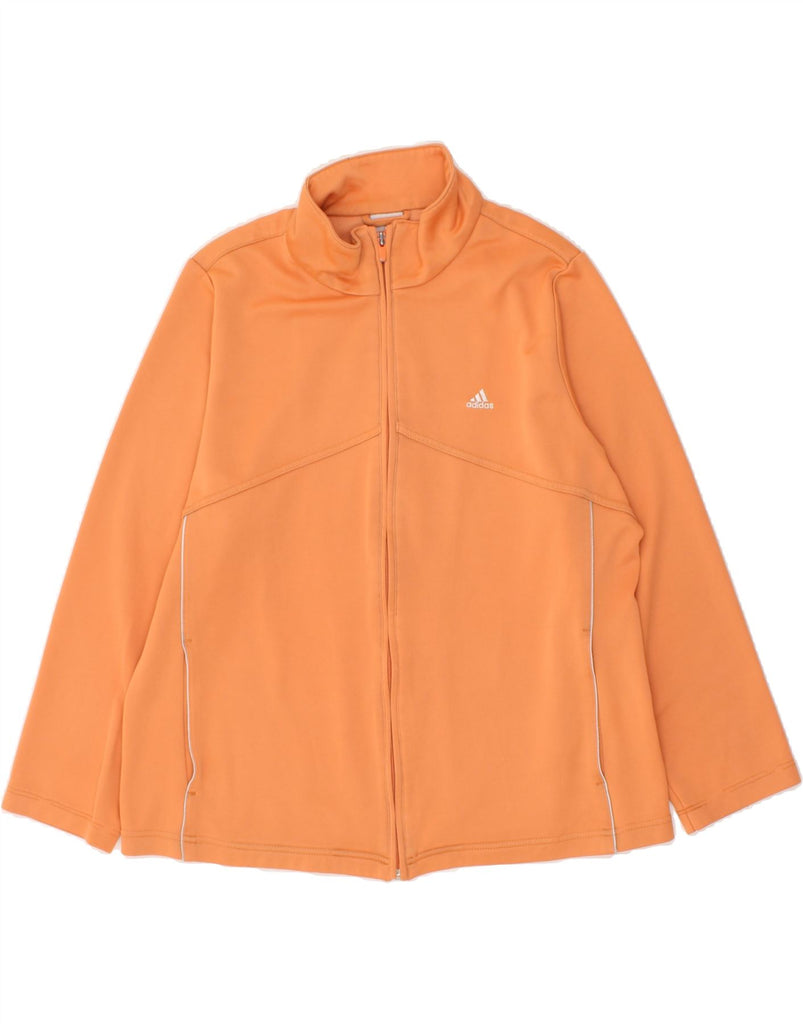 ADIDAS Womens Tracksuit Top Jacket UK 18 XL Orange Polyester | Vintage Adidas | Thrift | Second-Hand Adidas | Used Clothing | Messina Hembry 